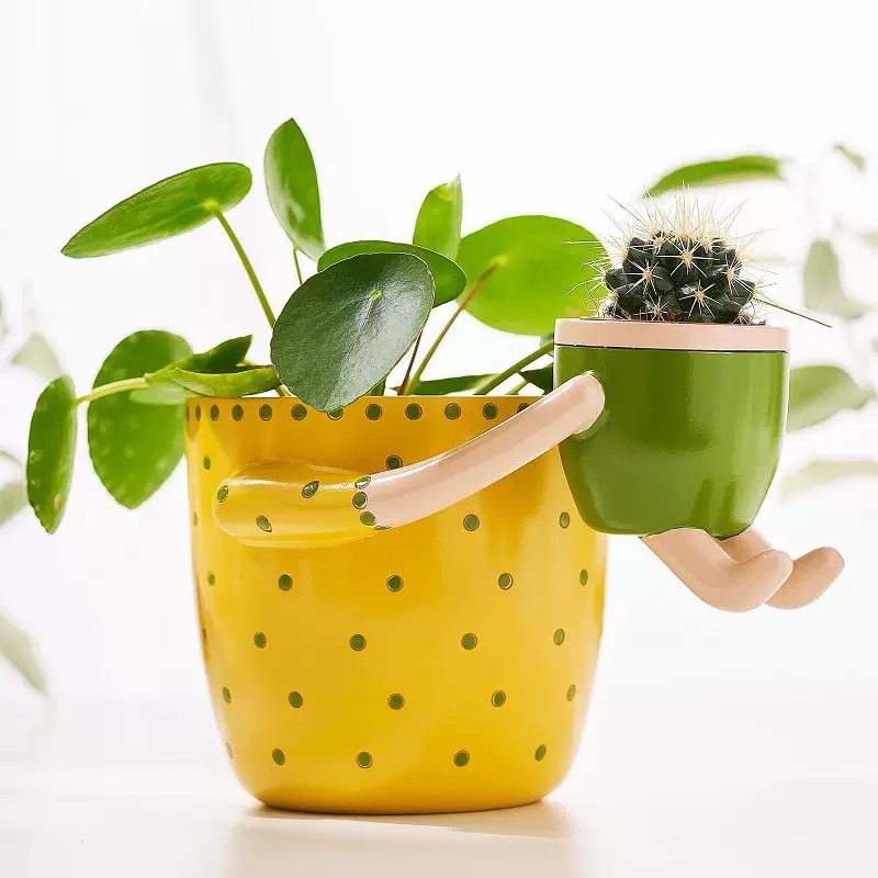 수지 재질의 부모-자녀 꽃병, 배수구 포함, 꽃꽂이,  - Plant Parent Pot 리뷰 및 가격